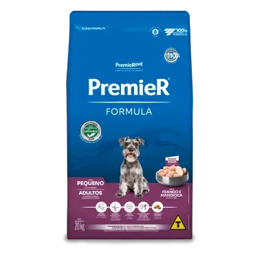 Racao Premier Formula Caes Adultos Racas Pequenas Frango 20kg frente
